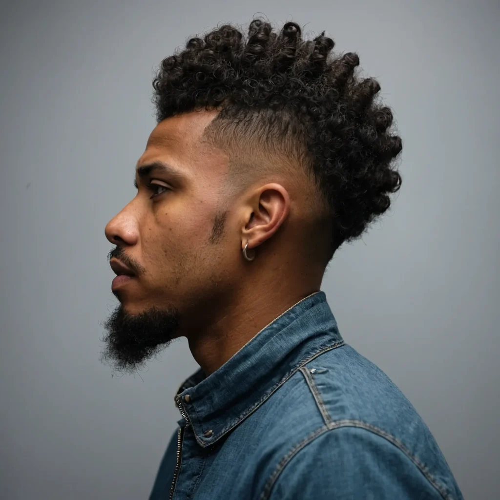Afro Burst Fade Mohawkbold burst fade mohaw