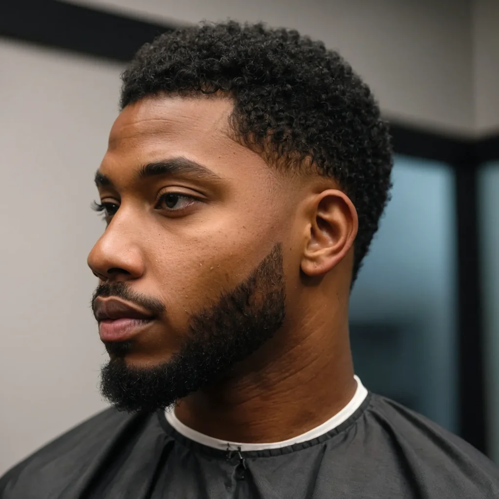 Afro Taper FadeBlack man with mini afro s