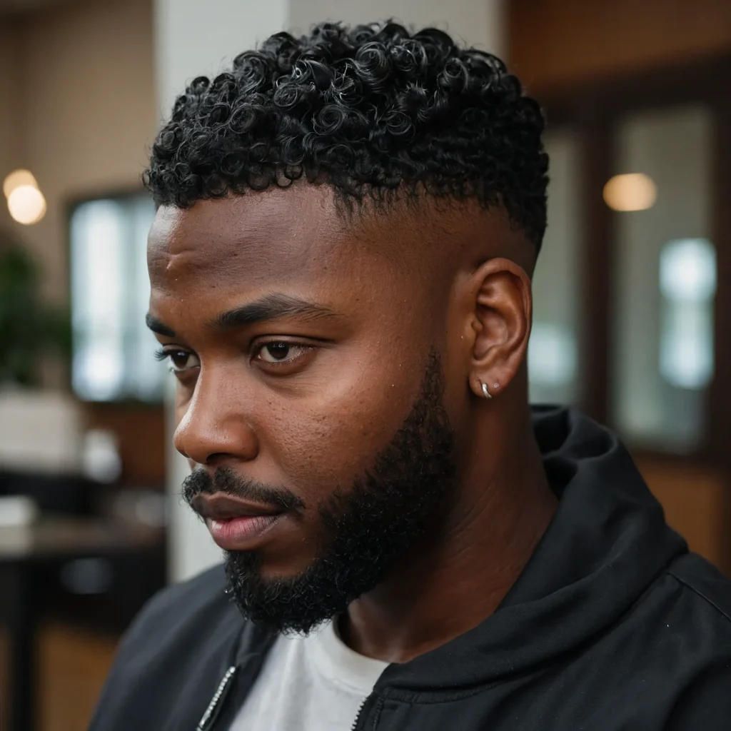 Burst FadeBlack man with burst fade hairc