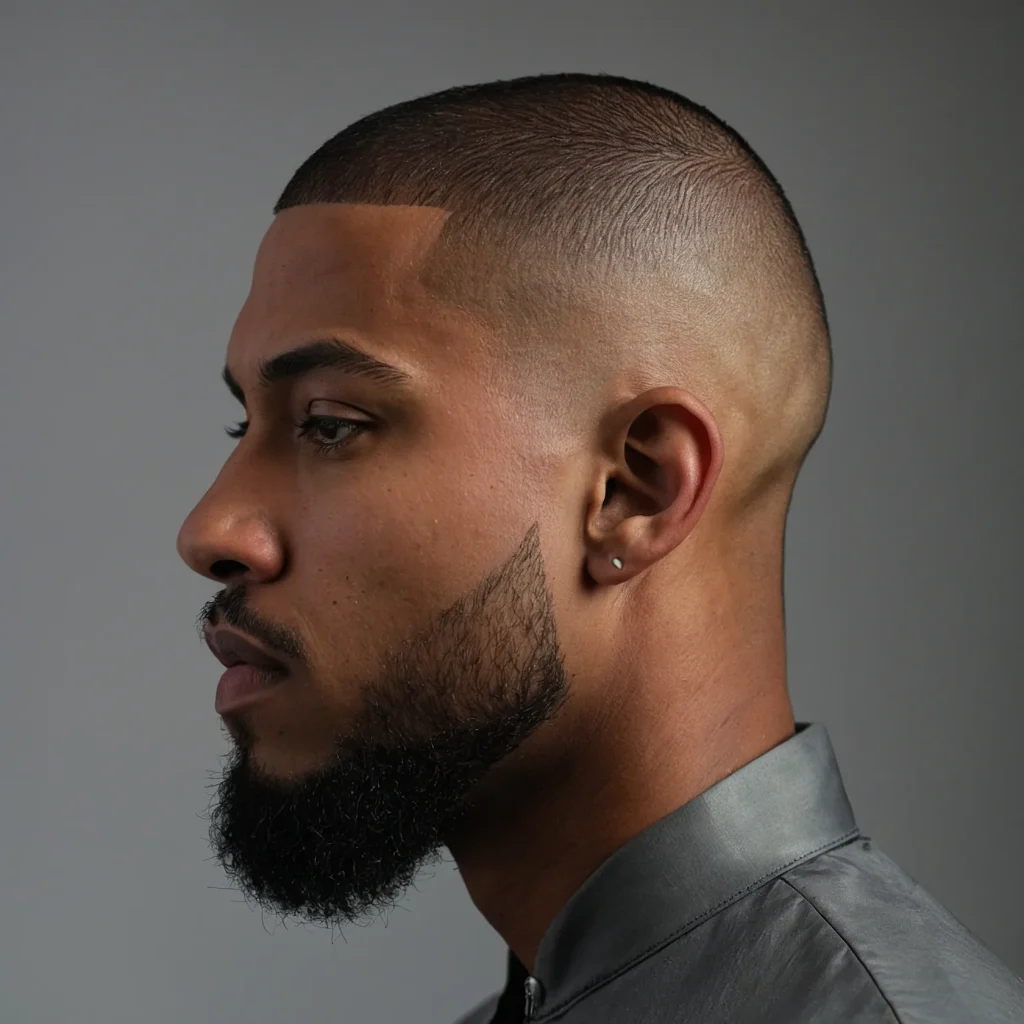 Buzz Cut with Mid Fadesharp buzz cut on B
