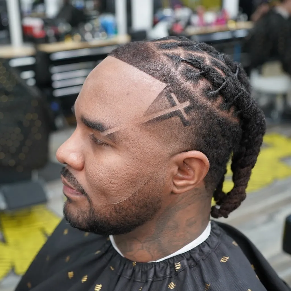 CROSS AND SHAVED BROW