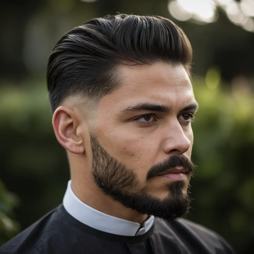 Classy Low Taper Fade with Longer Hair on Top