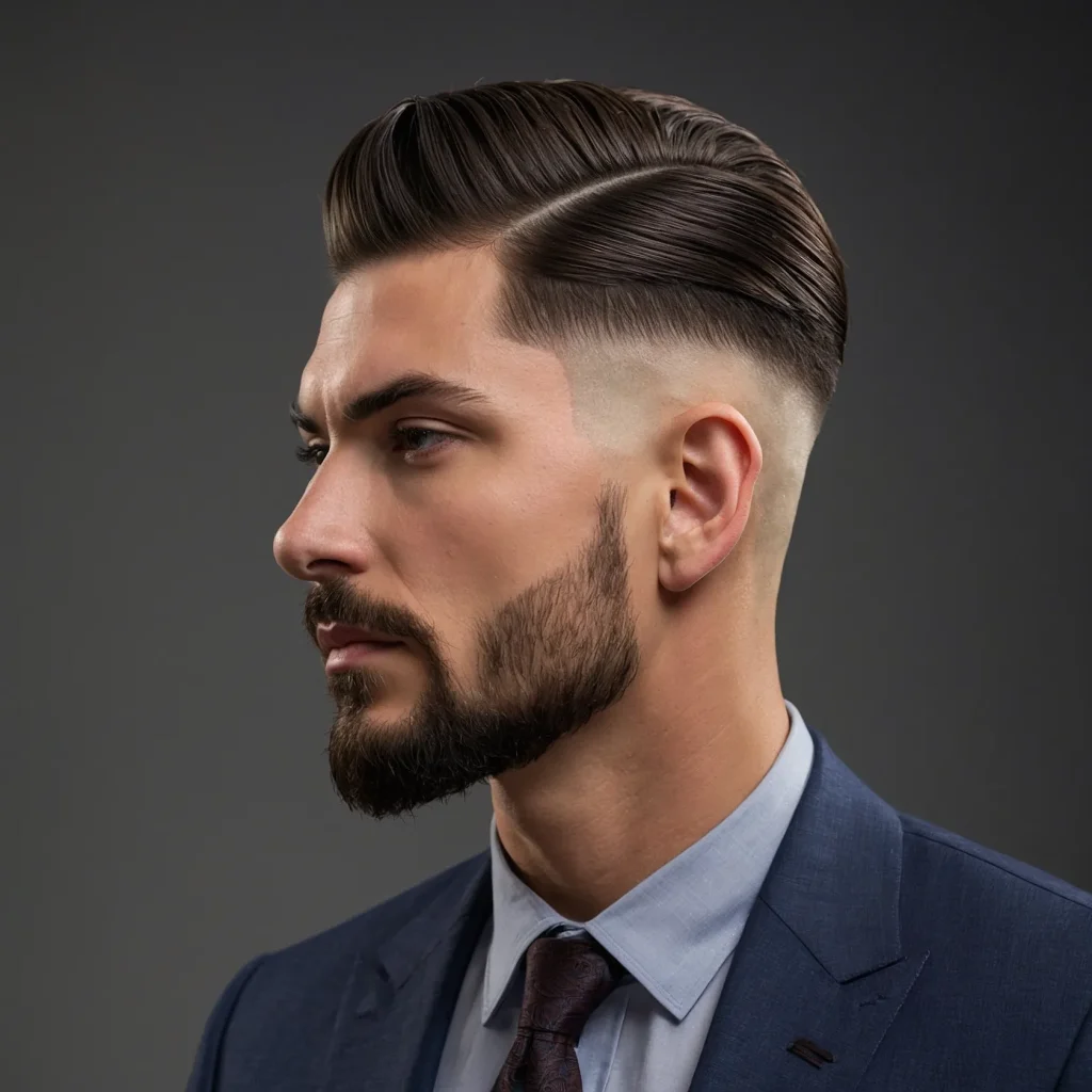 Comb Over with Low Taper