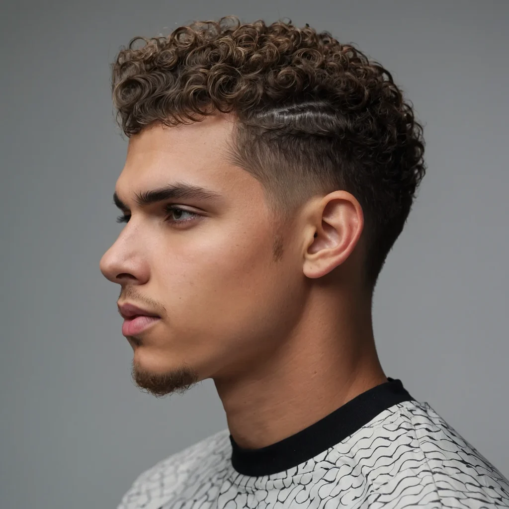 Curly Top High Fade