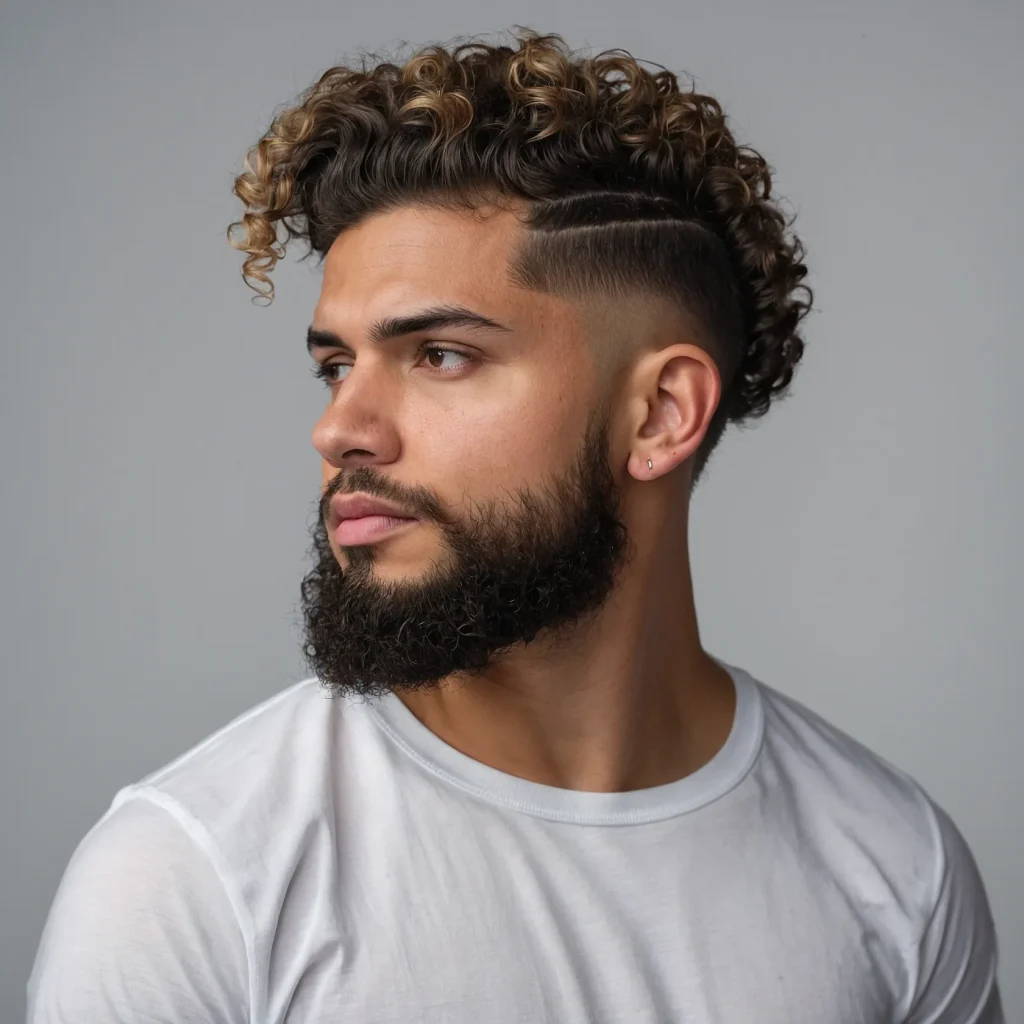 Curly Undercut Fade