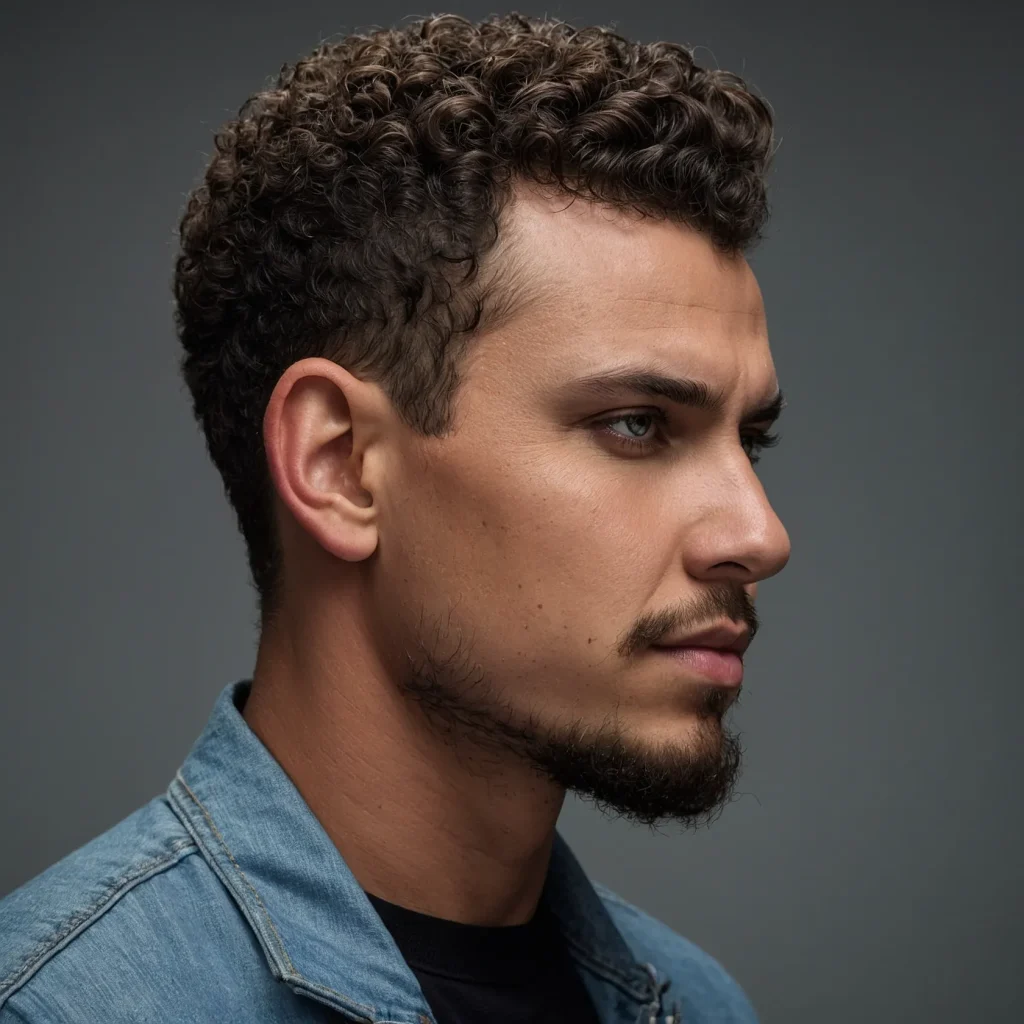 Curly Top with Tapered Sidescurly hairstyle