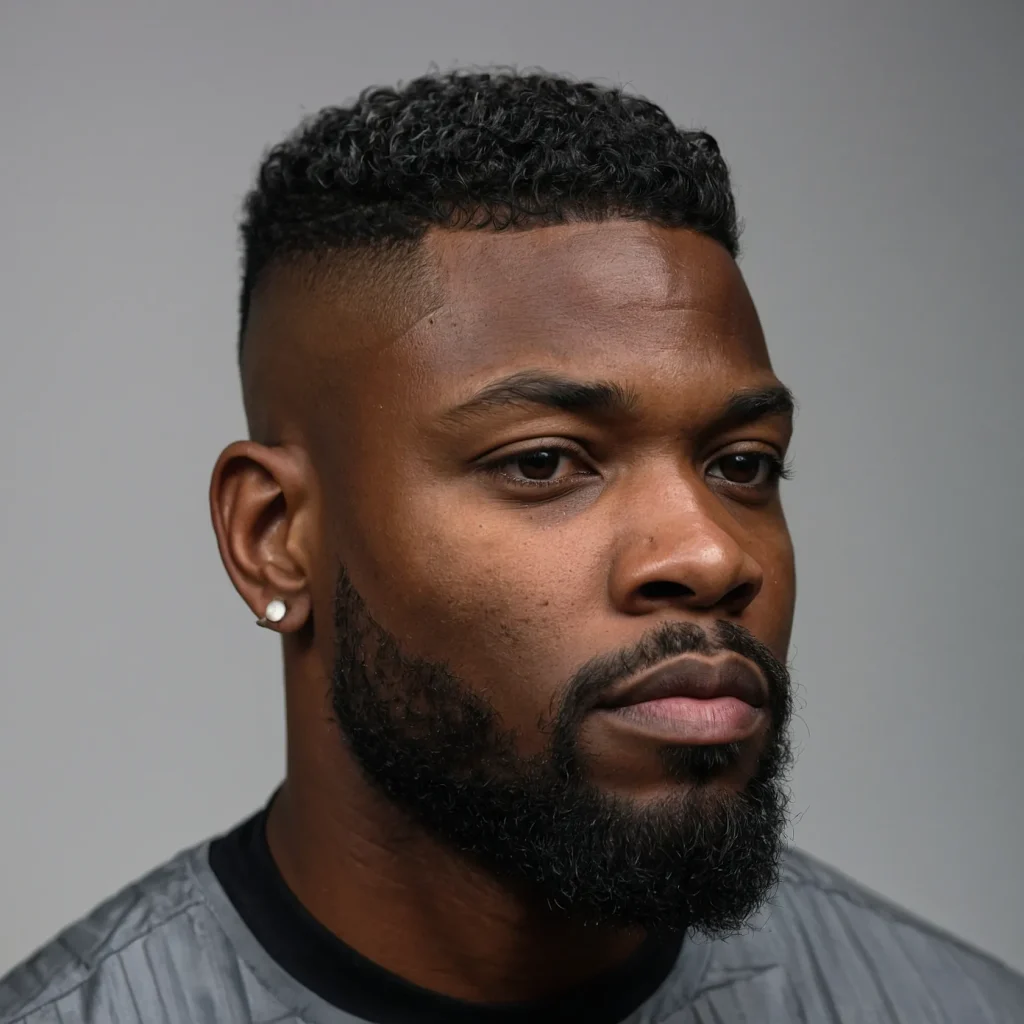 High Fadehigh fade on Black man with side