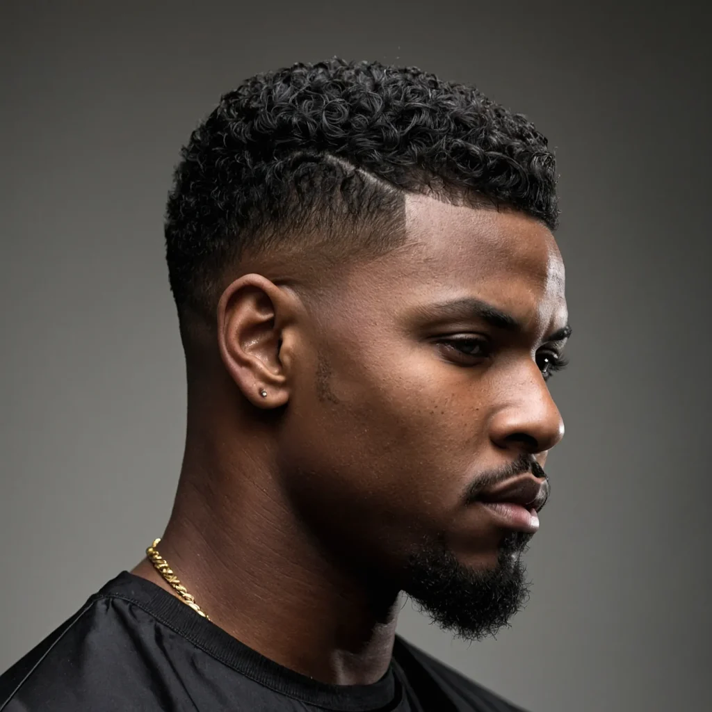 High Taper FadeBlack man with high taper