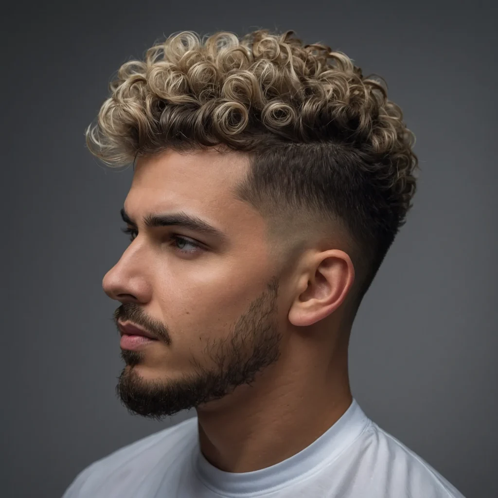 Long Curl High Fade