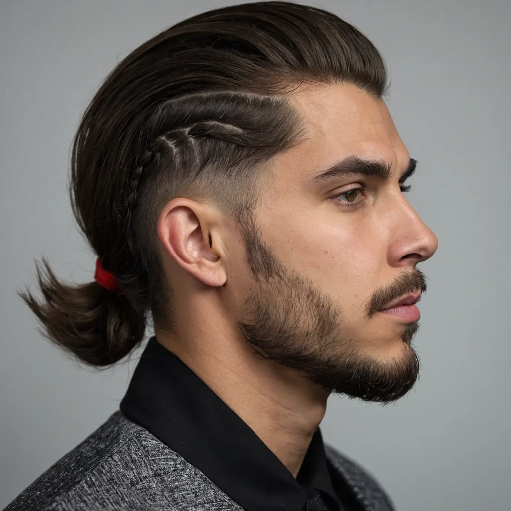 Long Hair with Low Taper Fade