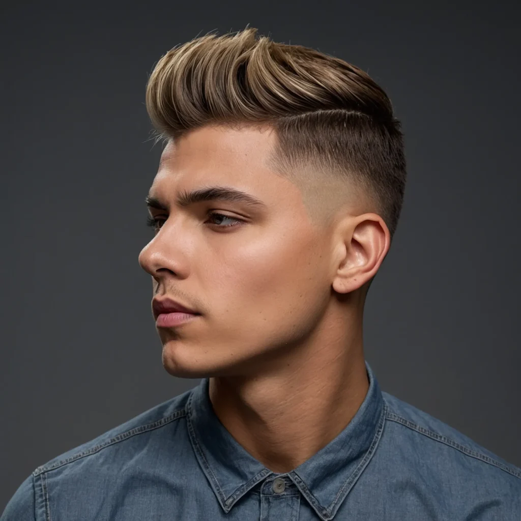 Low Fade with Textured Fringe