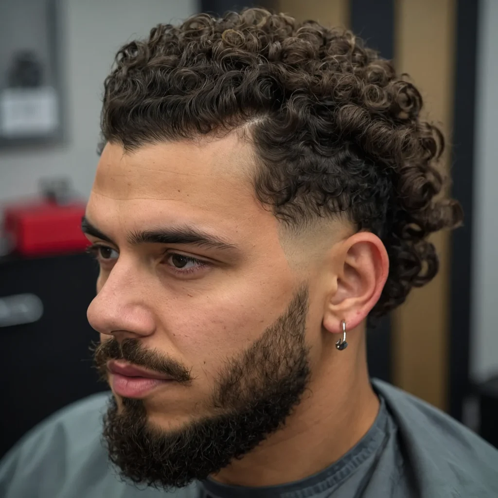 Low Taper Fade with Thick Curls