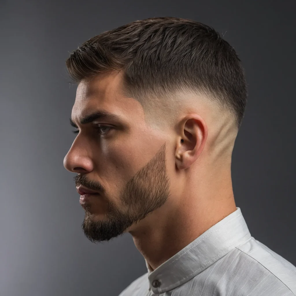 Low Drop Fade Caesar Crop blunt Caesar cut o