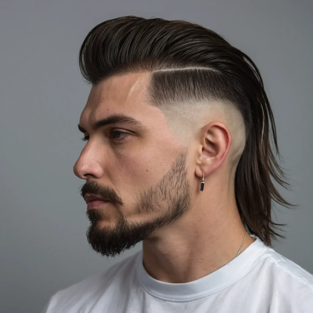 Low Drop Fade Mullet modern mullet hairstyl