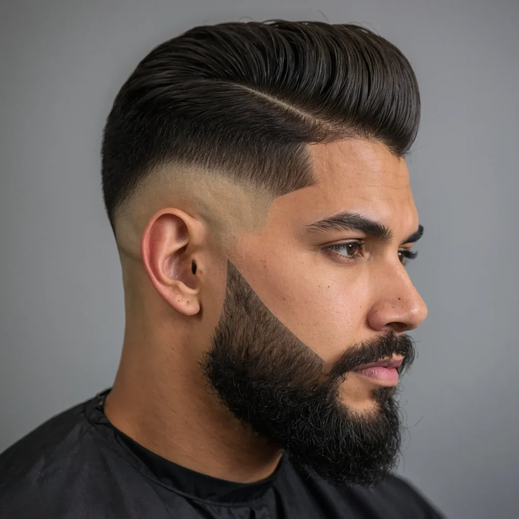 Low Drop Fade with Hard Part sharply defined