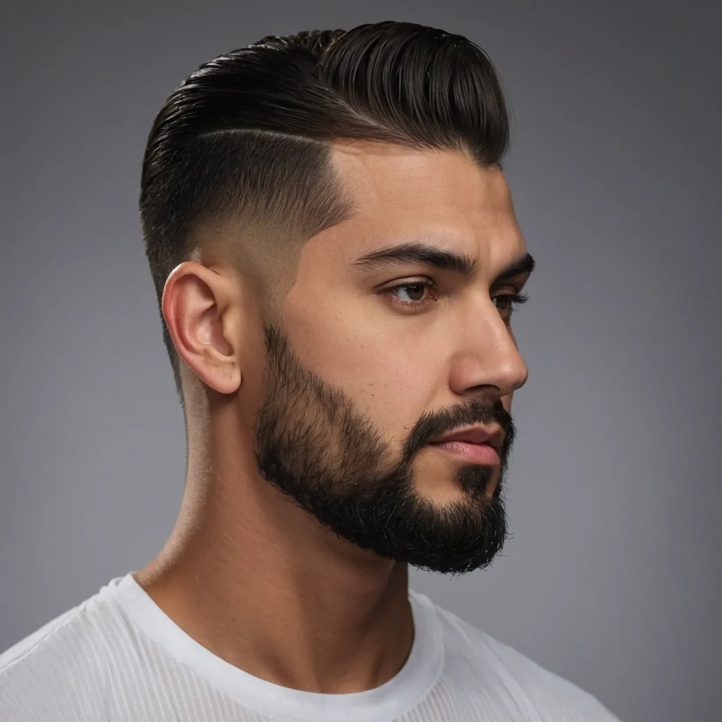 Low Drop Fade with Side Part cleancut man w