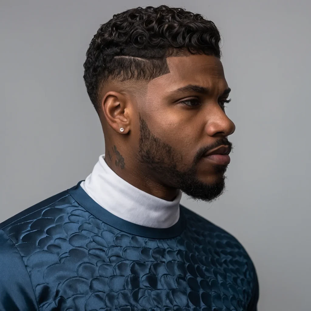 Low Taper Fade with WavesBlack man show