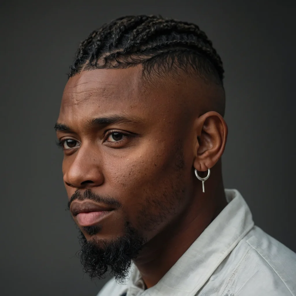 Low Taper with Short DreadsBlack man with s