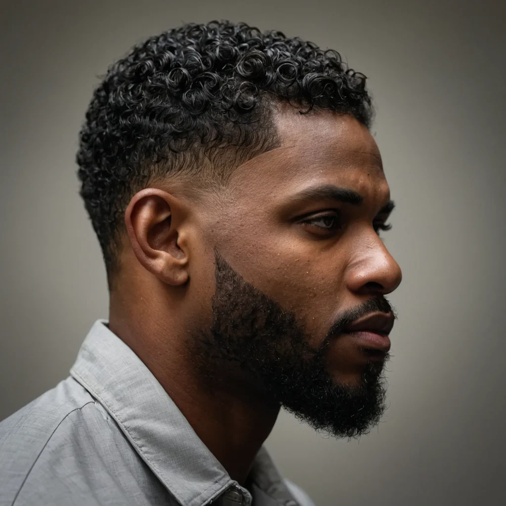Mid Taper FadeBlack man with mid taper f