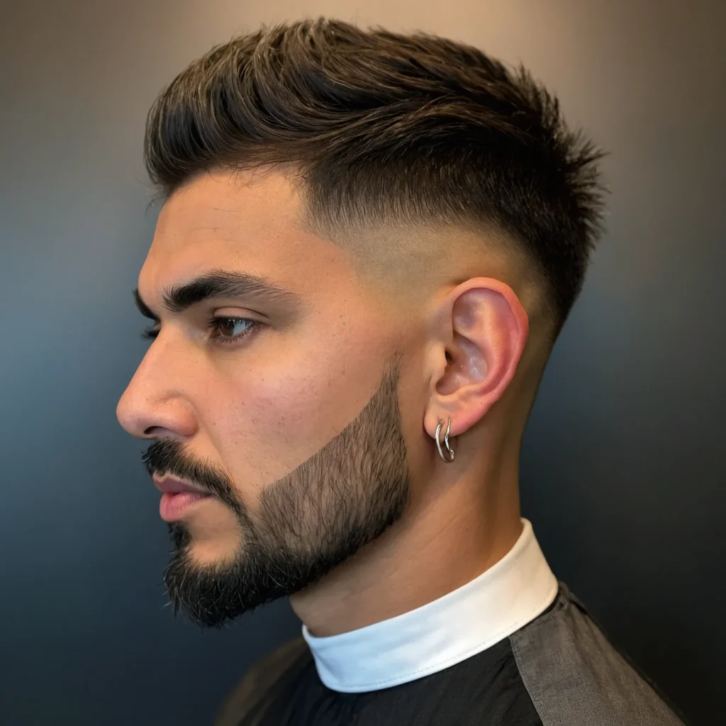 Short Textured Hair with Low Taper Fade