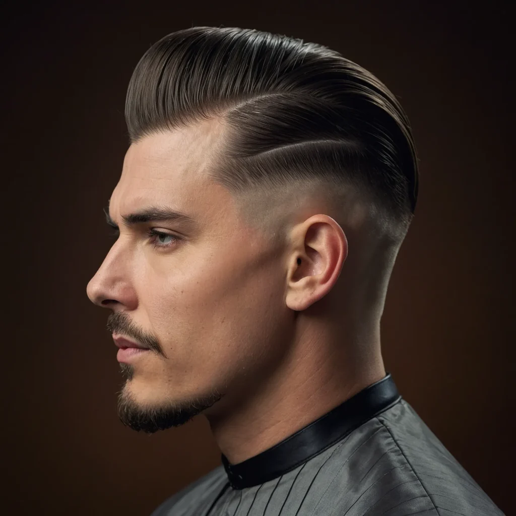 Slicked-Back Undercut Fade