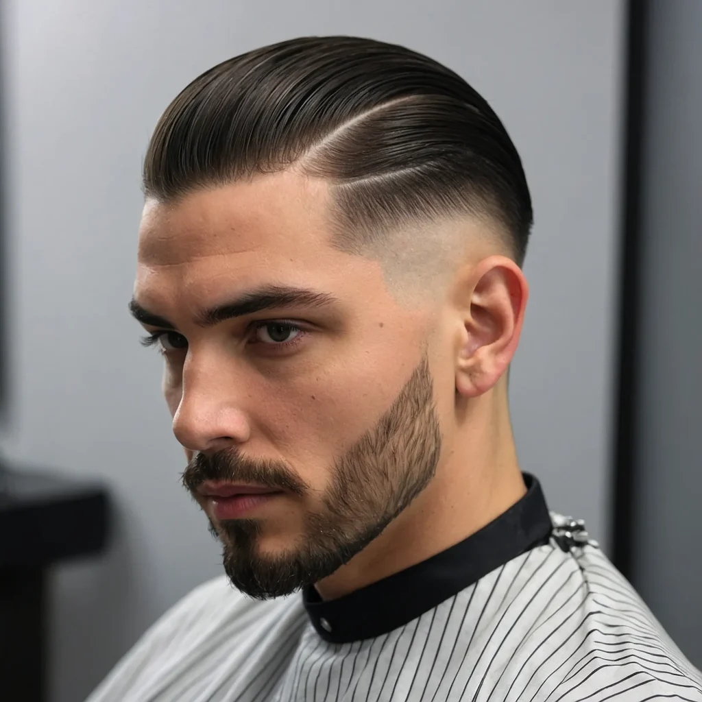 SlickedBack Tapersleek brushedback hairstyl