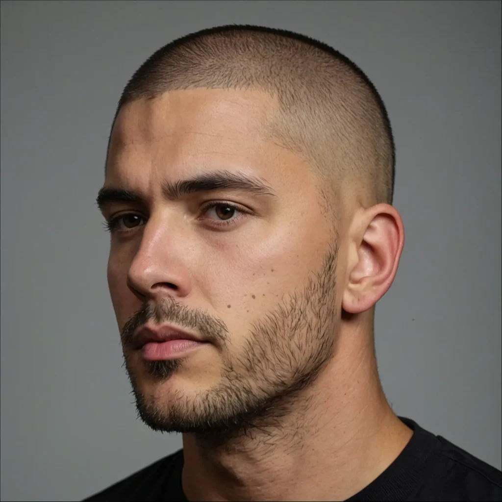 Tapered Buzz Cutclean buzz cut on man wit