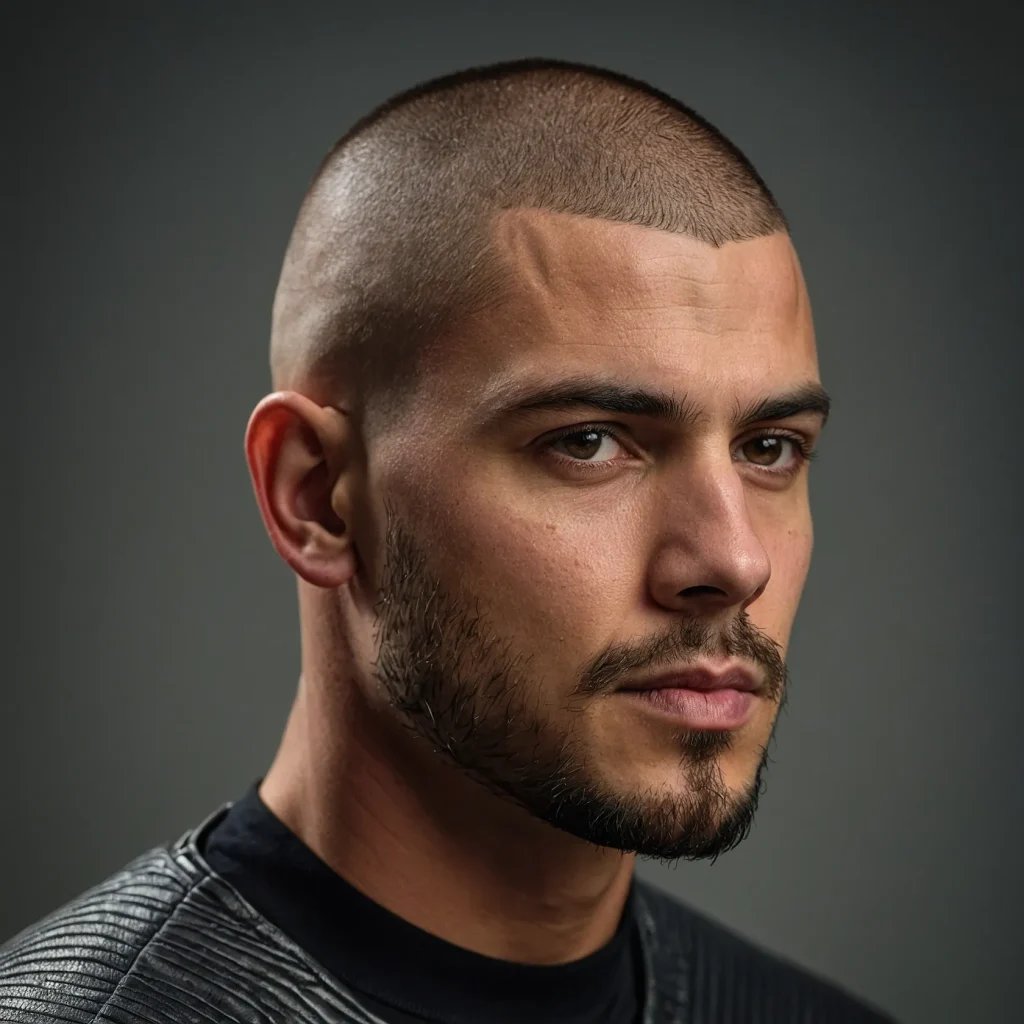 Technical Buzz Cutman with buzz cut featu