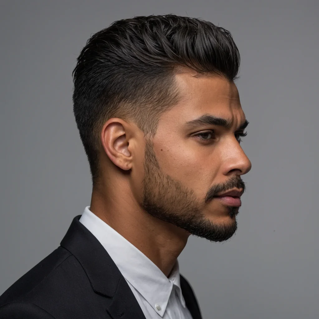 Low Burst Fade with Tapered NecklinePrompt