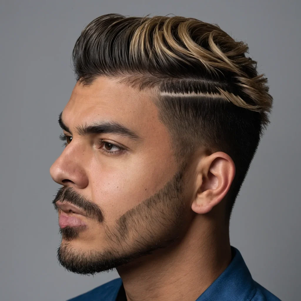 Burst Fade with Waves and Razor LinePrompt