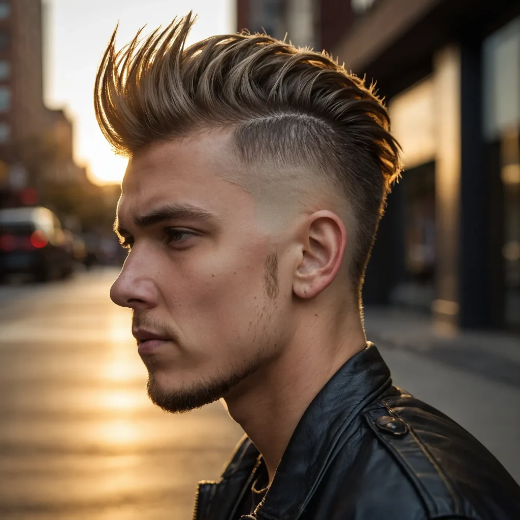 Burst Fade MohawkPromptyoung man with s
