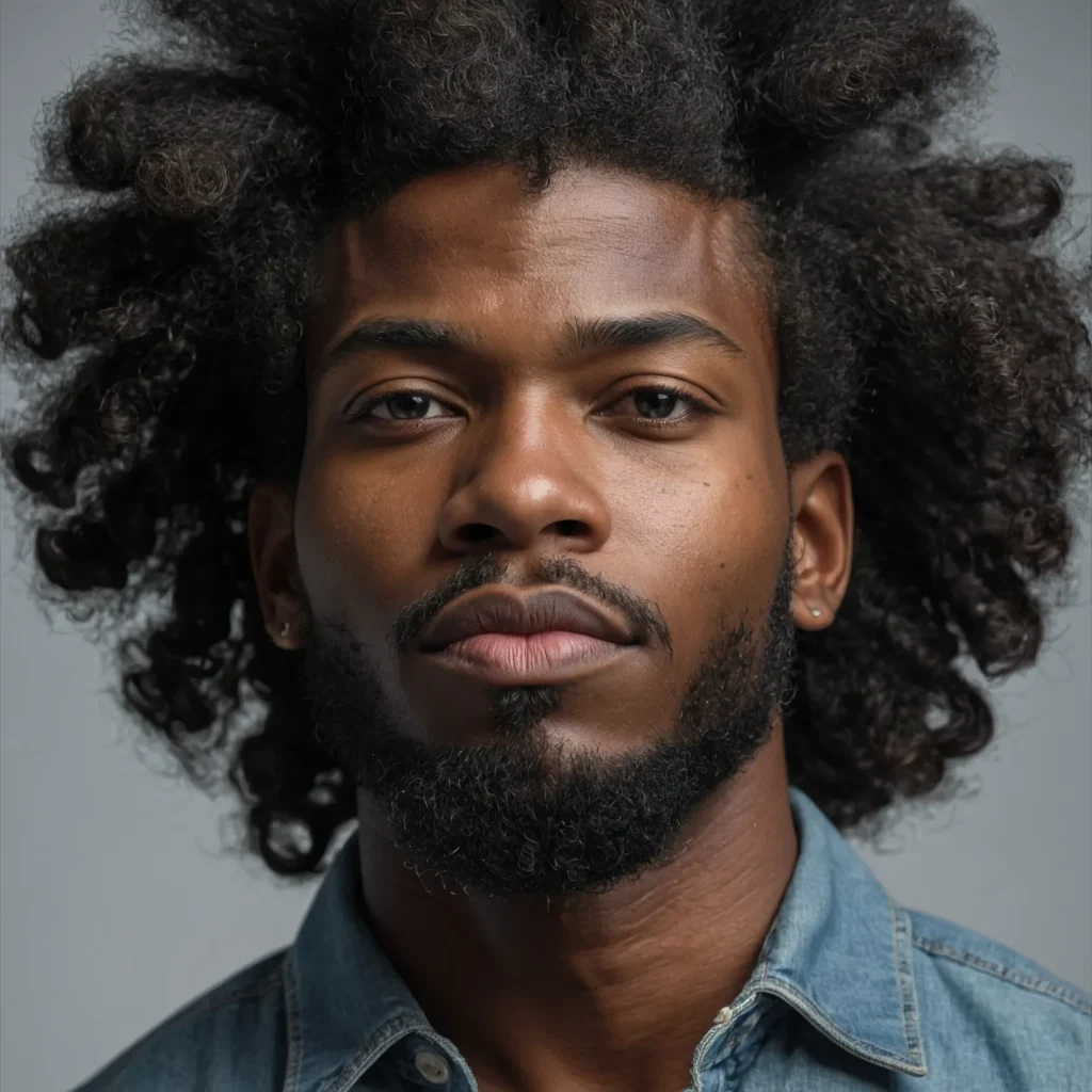 Afro Mullet with FadePrompt Black men with af