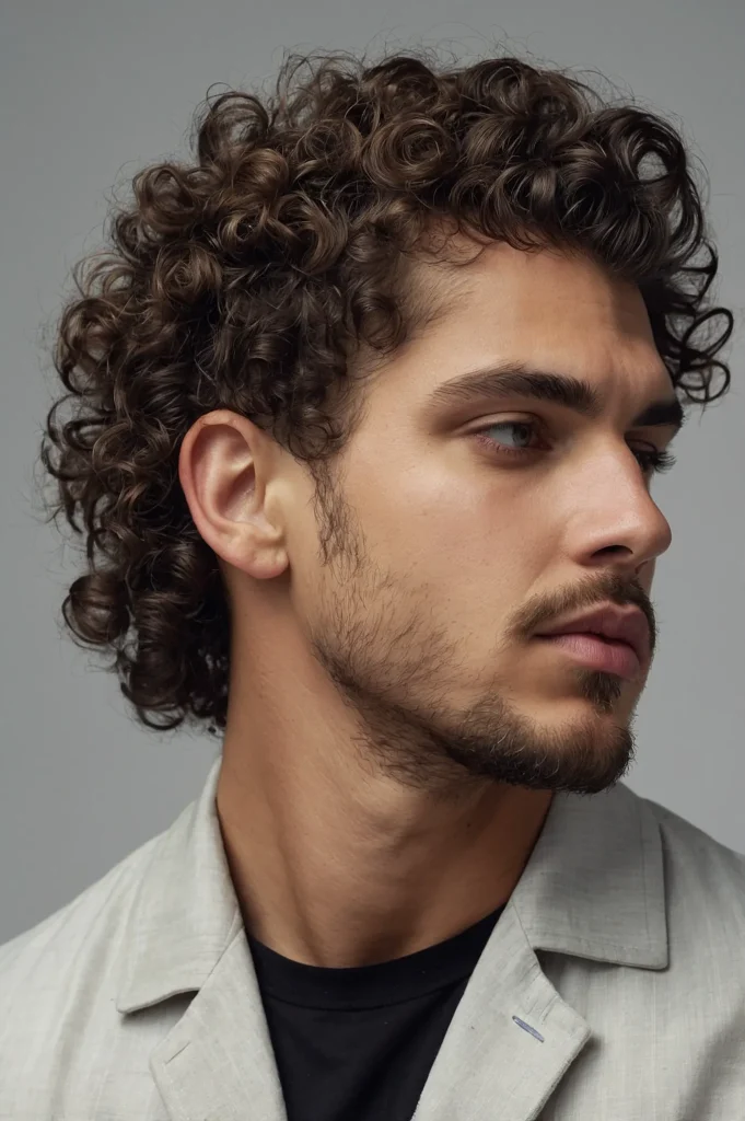 Big Curls Subtle Taper at the Neckman with