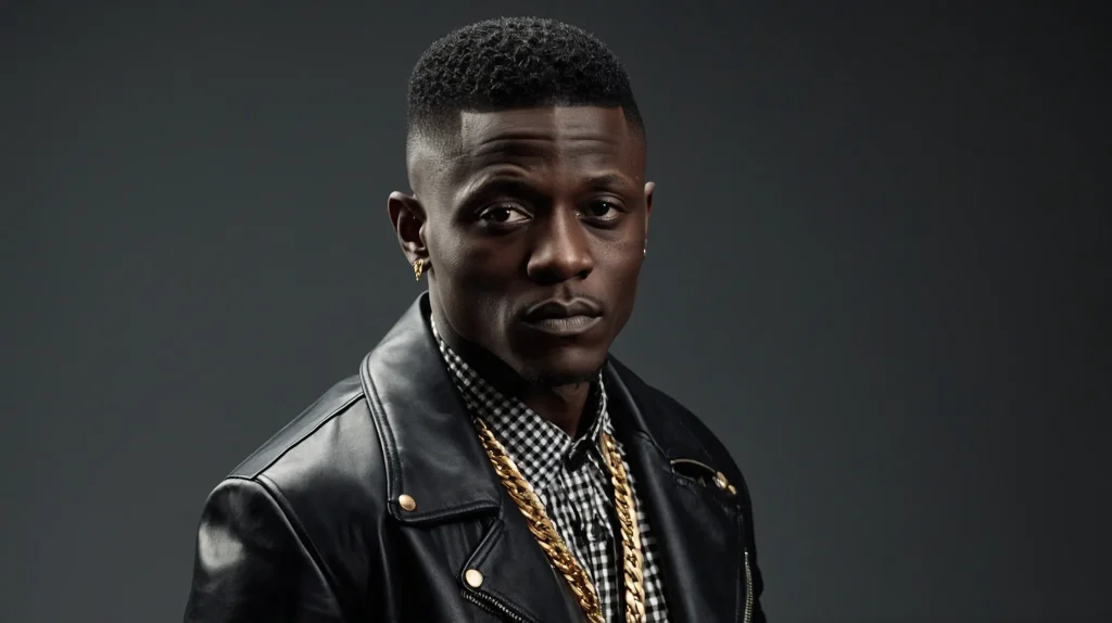 Boosie Fade with High Gloss FinishA Black ma