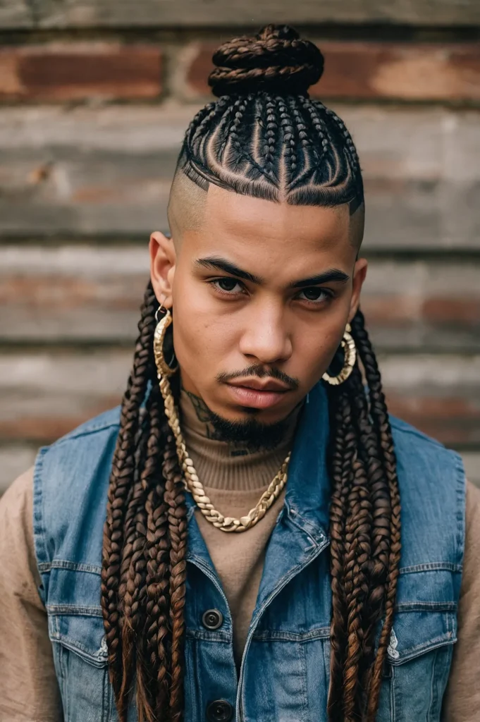 Braided Top with Mid Drop Fadeboy with tight