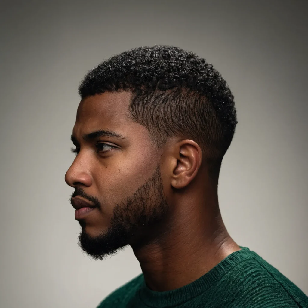 Buzz Cut with Afro Shadow FadeShort afrotext