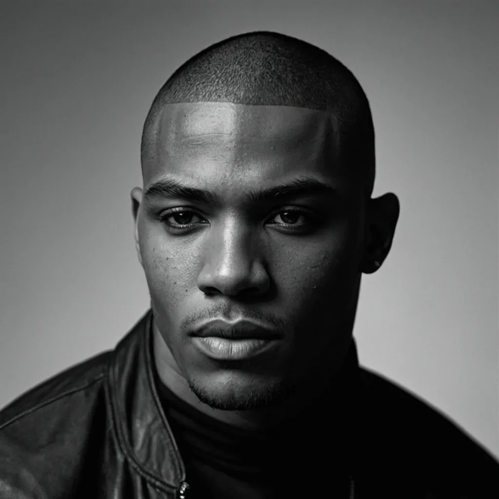 Buzz Cut with Angular LineUpClean buzz cut wi