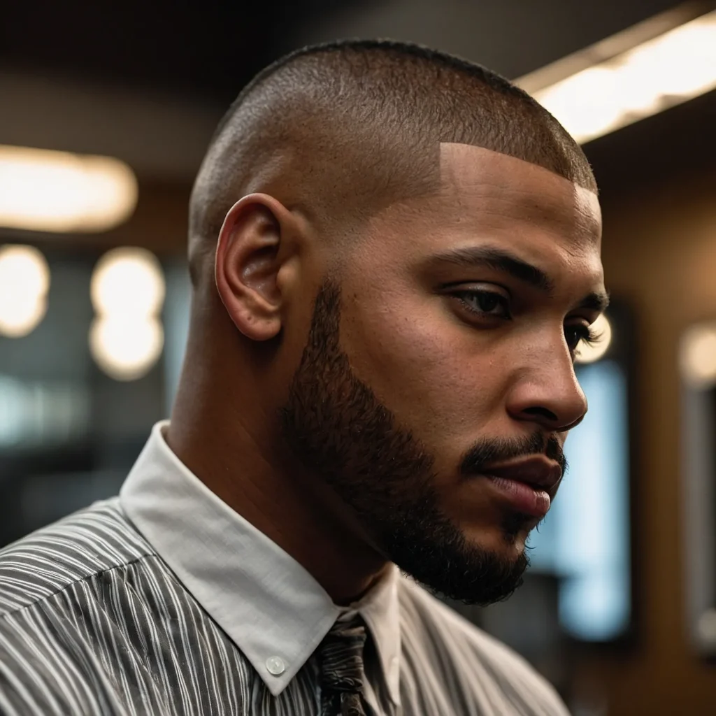 Buzz Cut with Clean Razor FinishCrisp razorli