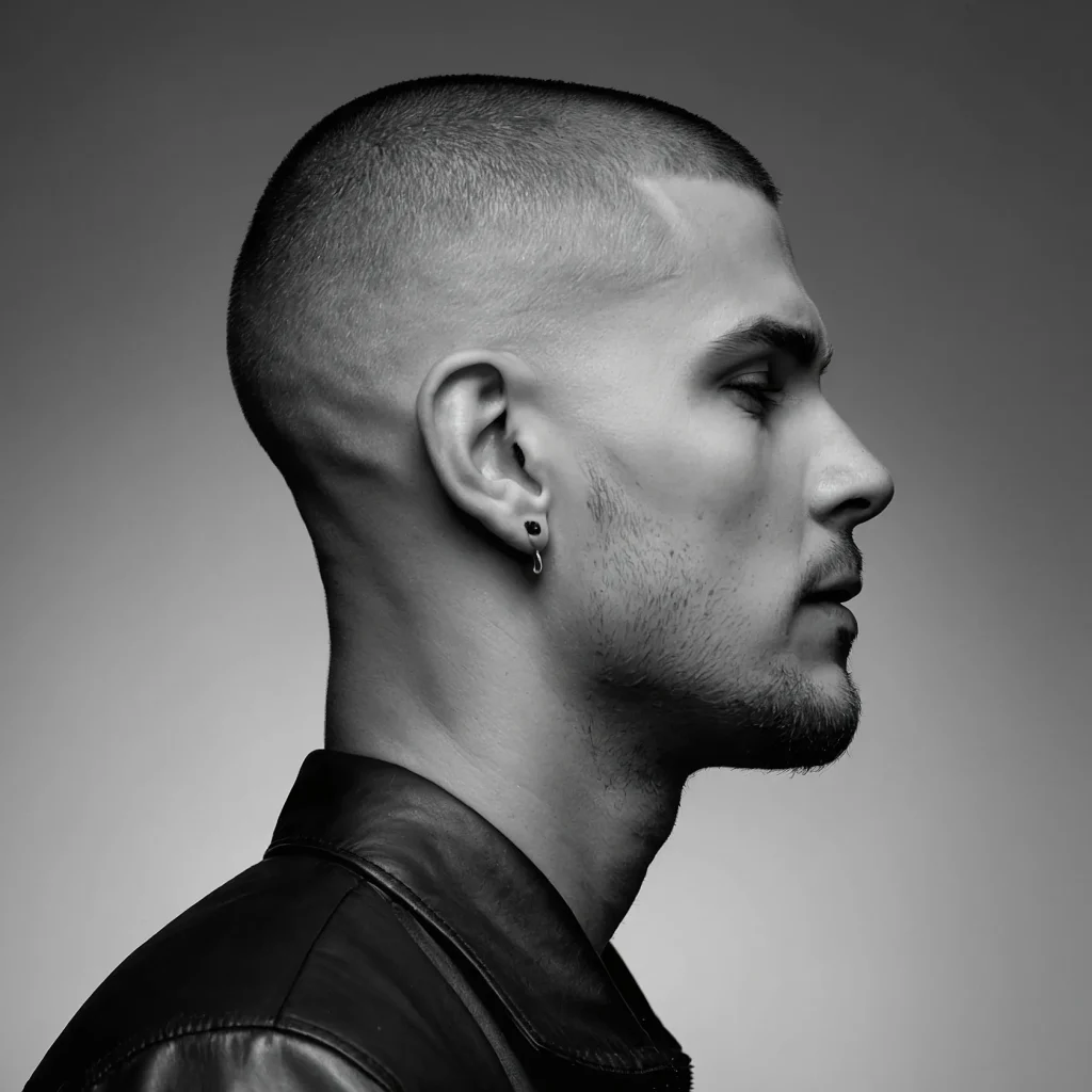 Buzz Cut with Drop FadeBuzzed crown with dr