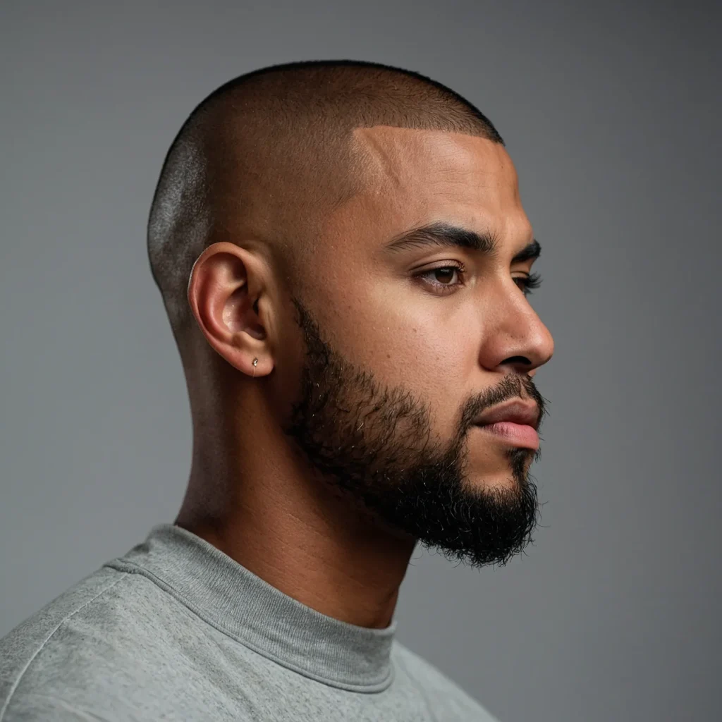 Buzz Cut with Low FadeBlack man with buzz c