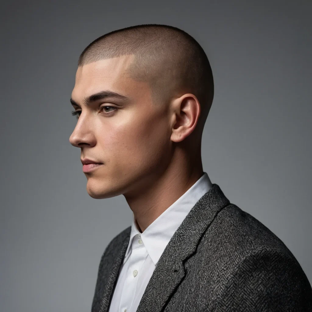 Buzz Cut with Shadow FadeRealistic lighting o
