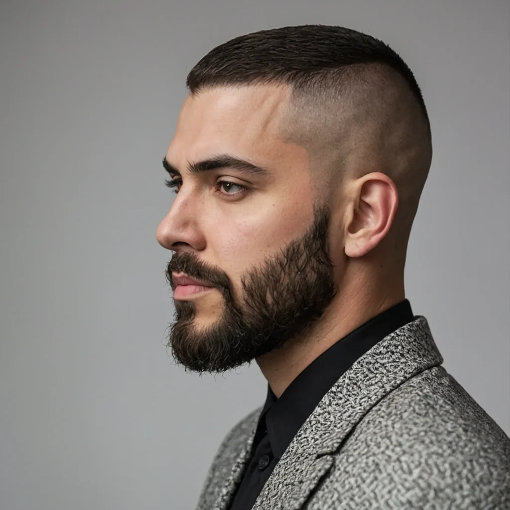 Buzz Cut with Temple FadeTemplefocused fade o