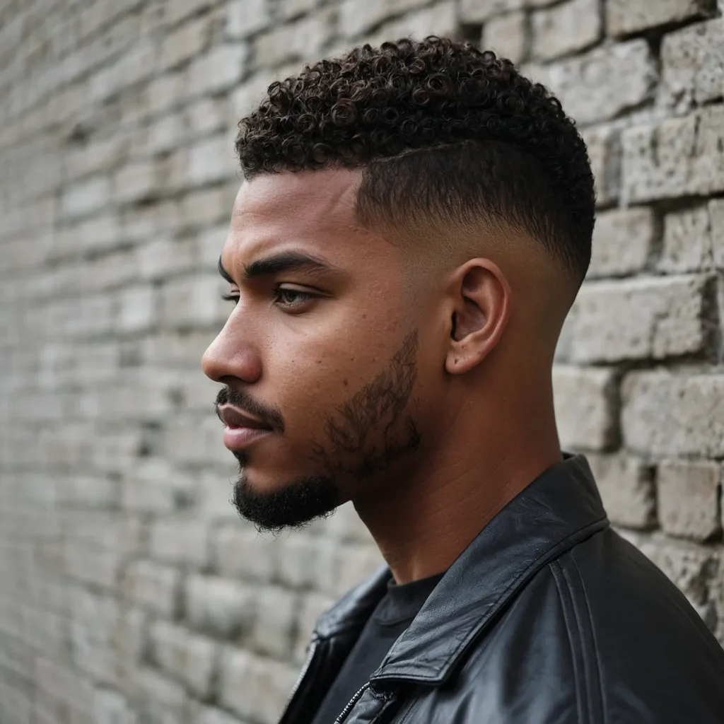 Buzz Cut with Twisted Top and FadeShort twist