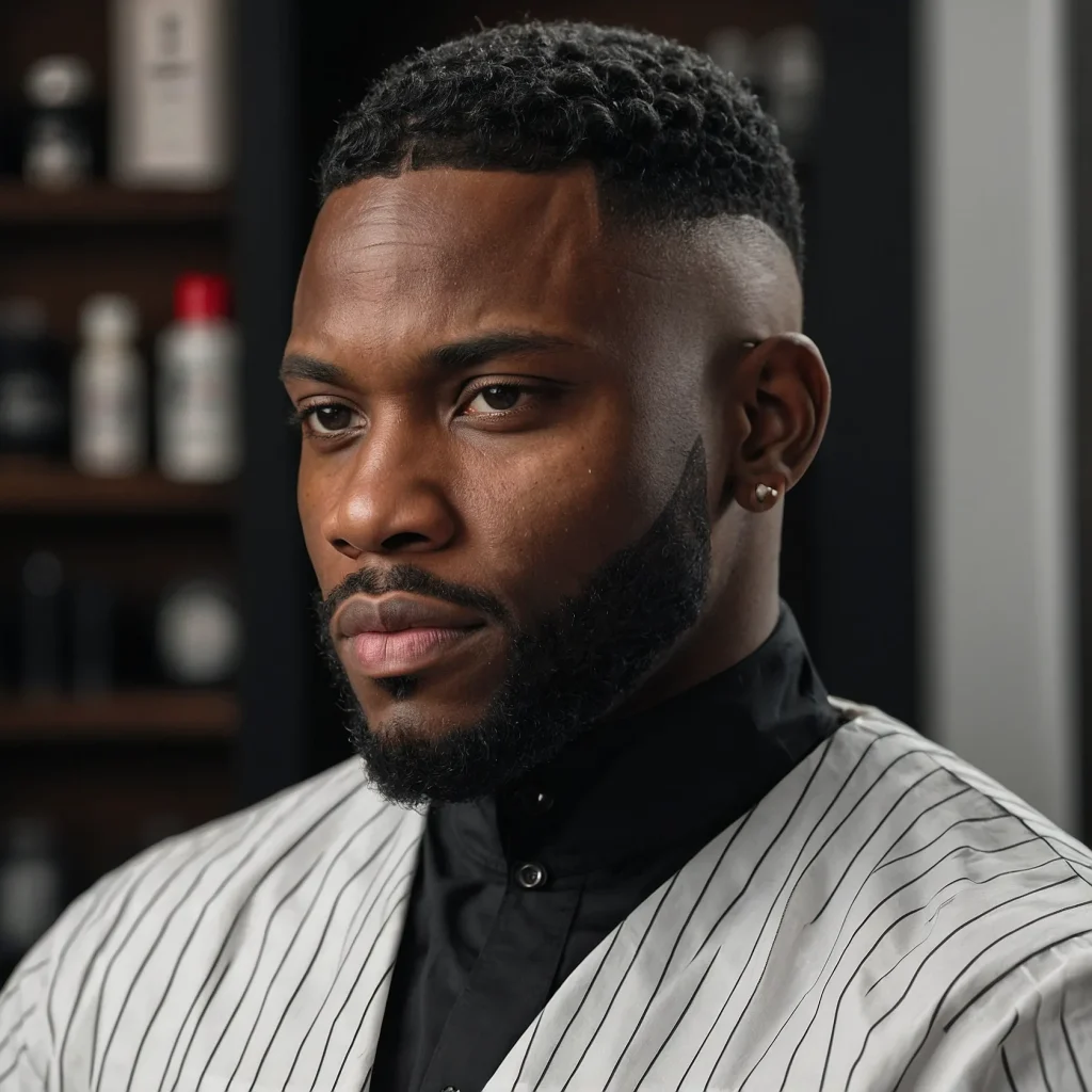 Classic Low Fade with LineUpBlack man with