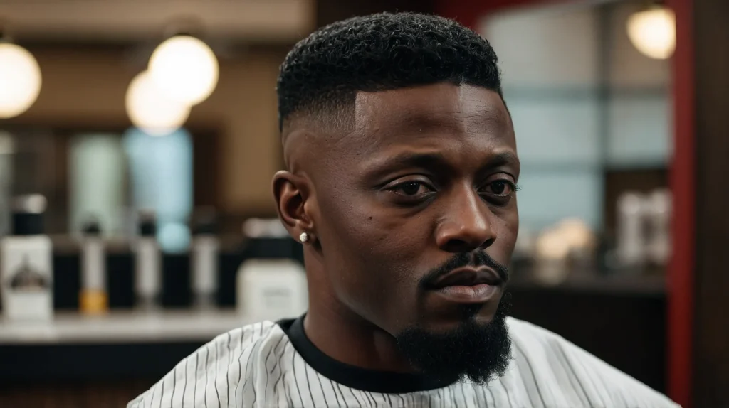 Curved Top Boosie FadeA view of Black ma