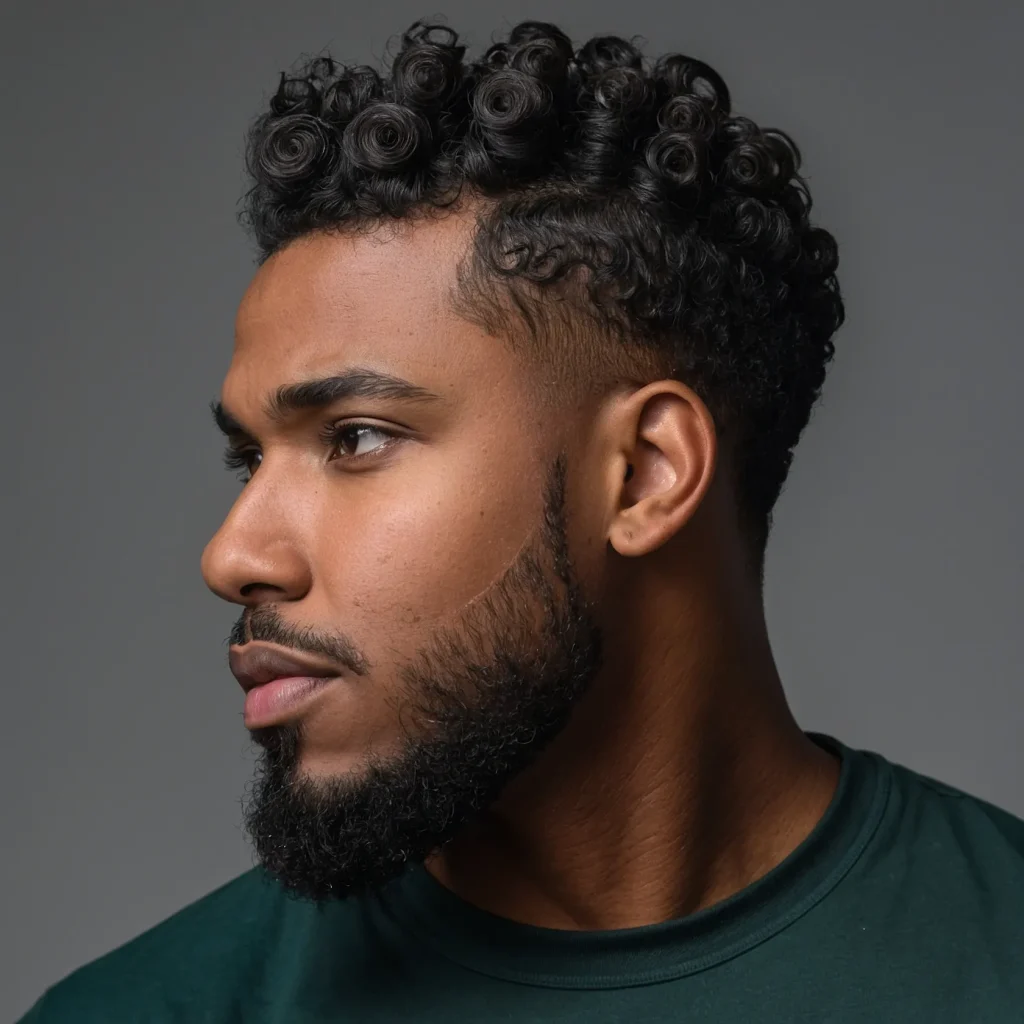 Defined Coils with Burst FadeBlack man with t