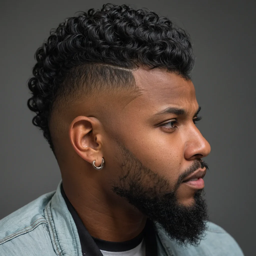 Drop Fade FrohawkBlack man with mohawkstyle