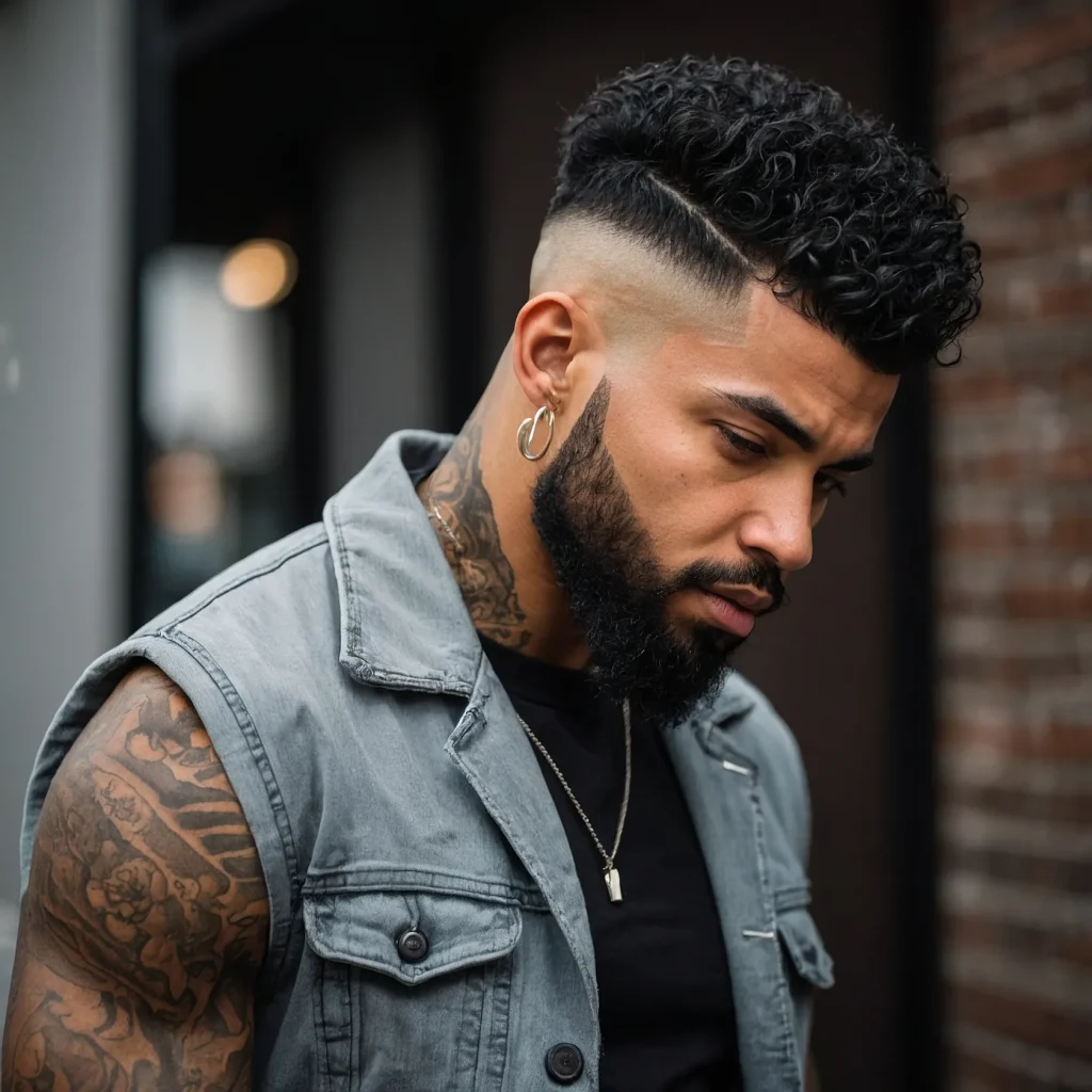 Drop Fade MulletPrompt Black men with drop f