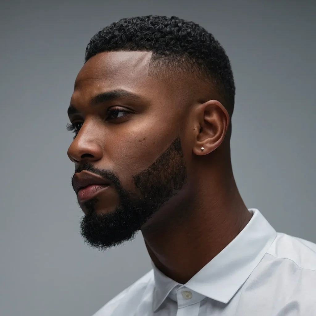 Drop Fade with Defined EdgeUpBlack man with