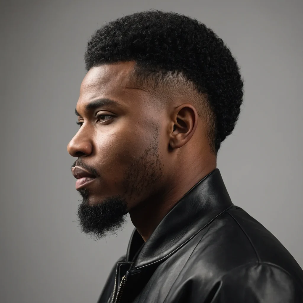 Drop Fade with MidLength AfroBlack man with
